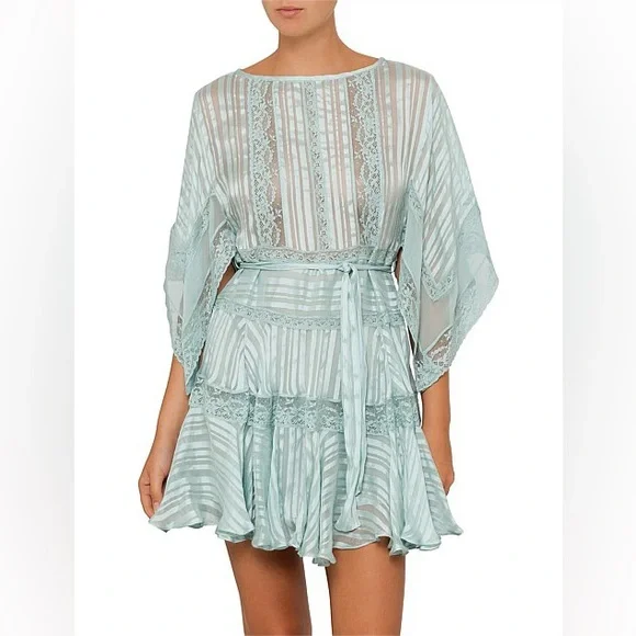 Zimmerman Whitewave Veil Mini Dress Sz. 1 - Picture 2 of 15